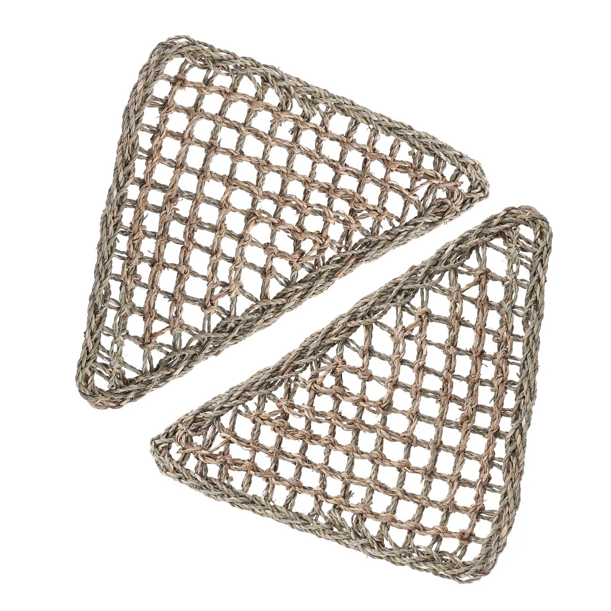 

2Pcs Natural Grass Fibers Lizard Hammock Bed Triangle Durable Sleep Lounger for Bearded Dragons Anoles Geckos Iguanas