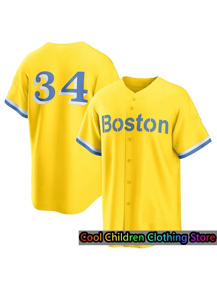 2024 Boston Red Sox Ortiz 34 Home Tshirt Men Women Tracksuit Summer Short Sleeve Sport Training Baseball Jersey For Kids Adult