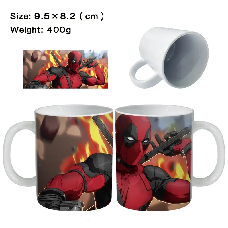 Deadpool Mugs Ceramic Cups Peripheral Animation Teacups Coffee Drinking Drinkware Kitchen Coffee Mugs  Wholesale