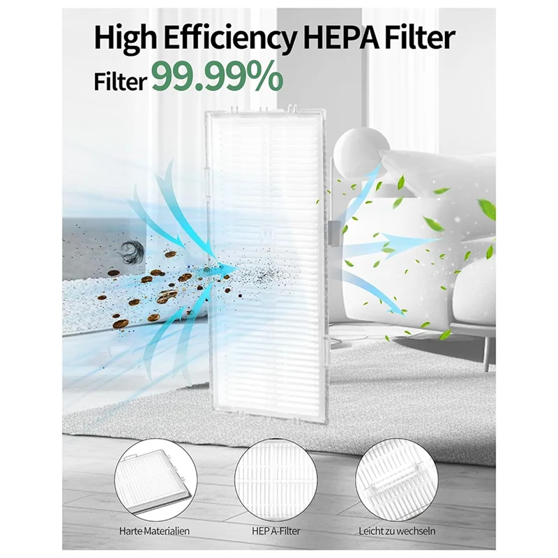 مجموعة ملحقات بديلة ABVI لهاتف Xiaomi Roborock Q5 Pro/Q5 Pro Plus/Q8 Max/Q8 Max Plus، فرشاة دوارة، فرشاة تنظيف، Hepa F