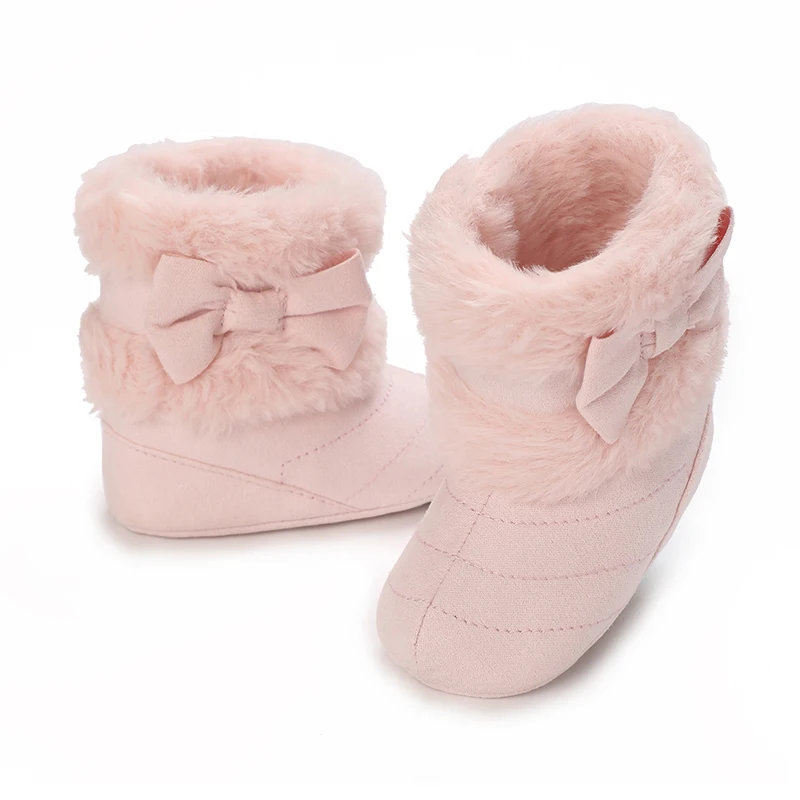 Rubber Non-slip Boots Winter Newborn Baby Cotton Booties Non-Slip Sole Toddler Boy Girl First Walkers Infant Warm Shoes Boots