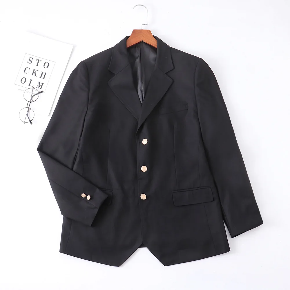 

Spring and Autumn Winter Pure Color Casual Loose Commuting Japanese Jk Uniform Coat Small Suit Female Student
