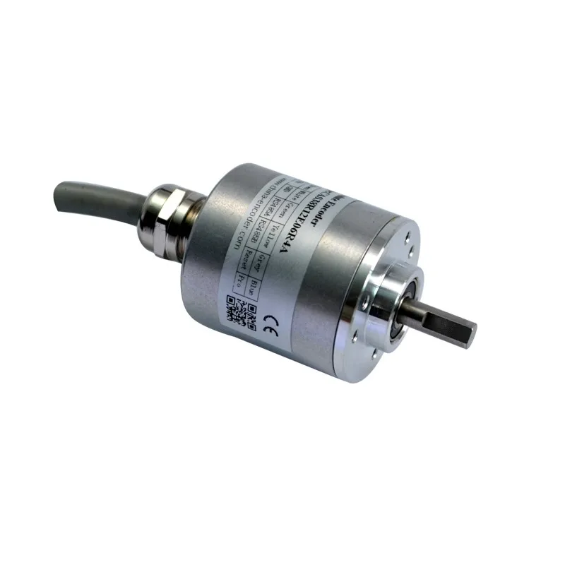 RS485 Single-turn Absolutely Rotary Encoders Diameter38mm 16bit 10-30VDC 8mm Hole Blind Hollow Shaft CAS38H16E08R4B