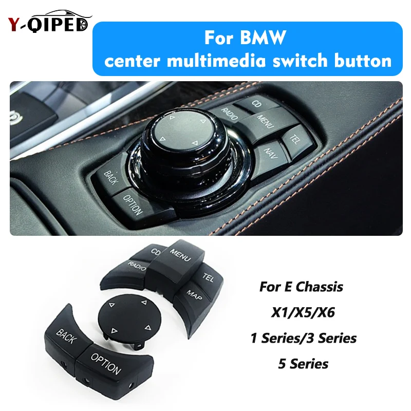 

For BMW F20 F21 F22 F30 F34 F36 F10 F11 F31 F32 E61 F25 E87 E90 E70E92 Car Central Console Multimedia Menu Mouse Button Key Knob