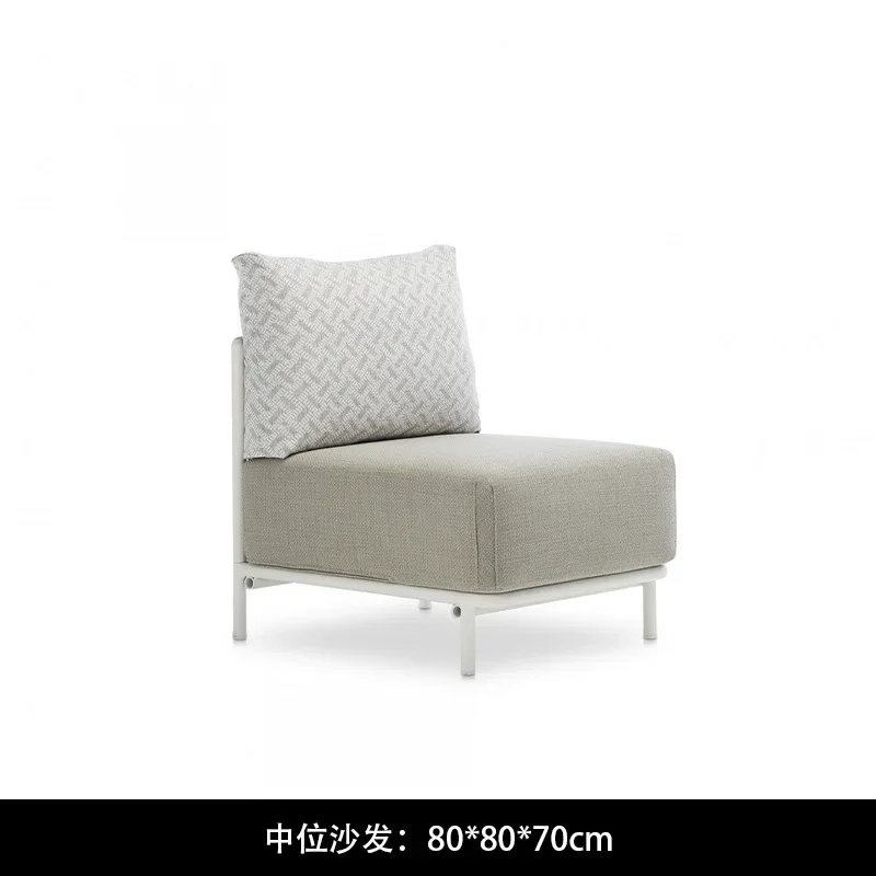 Outdoor braided sofa corner coffee table single open-air courtyard garden double combination
