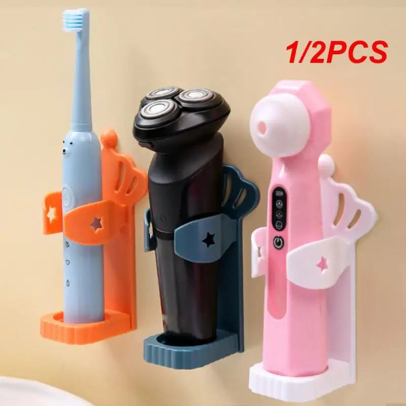 1/2PCS Shaver Toothbrush Storage Shelf Moisture-proof Traceless Punch Free Bathroom  Accessories Kitchen Space Saving