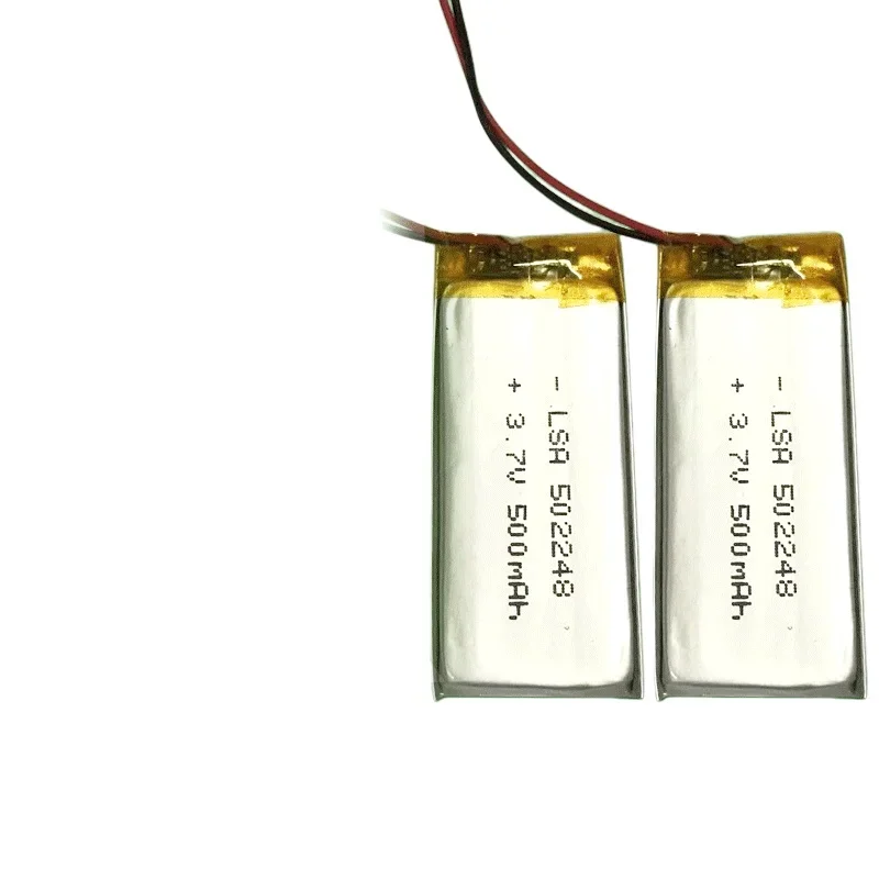 Replacement Polymer Lithium Battery 502248 500mAh 3.7V for Medical Equipment Microphones