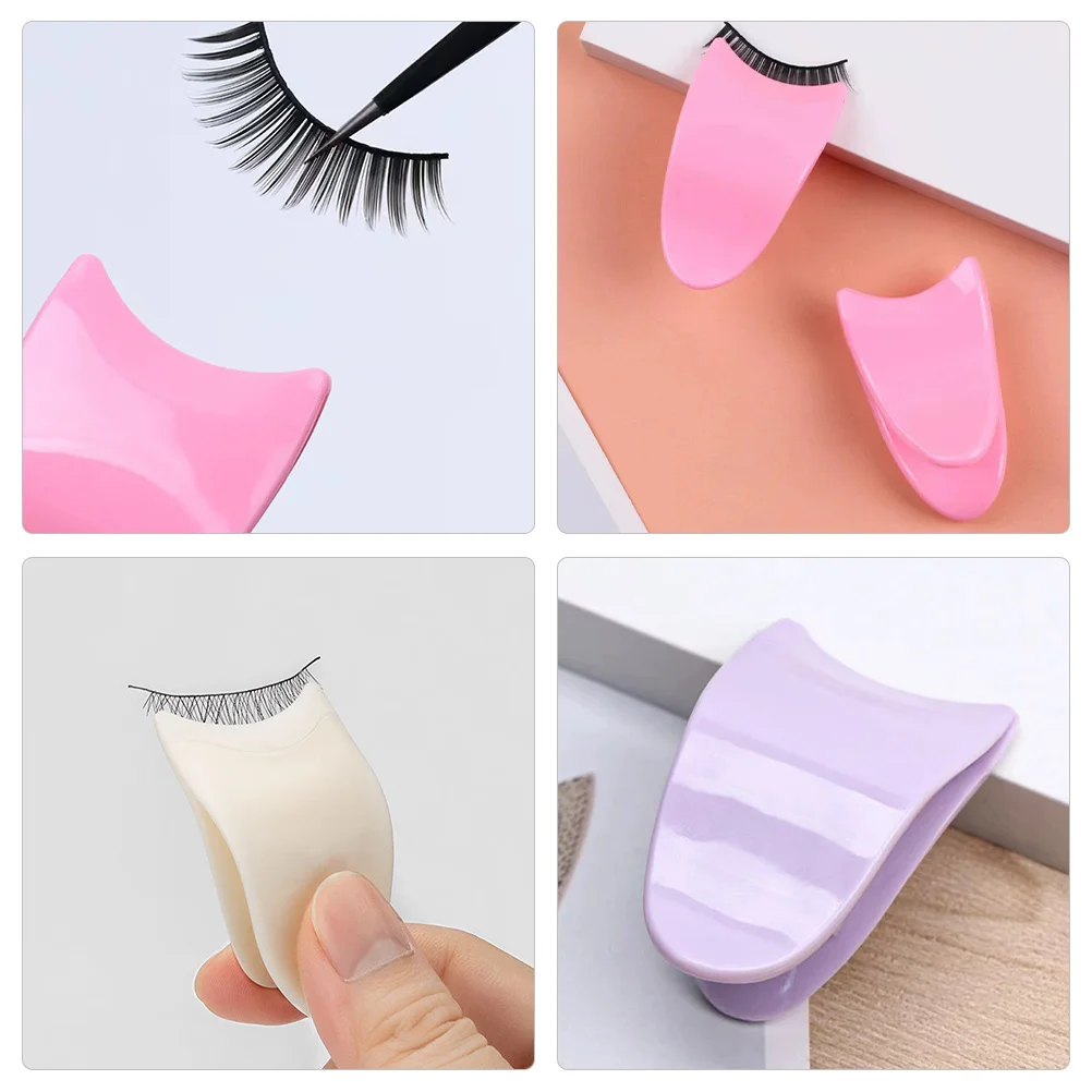 

4Pcs Eyelash Tweezer Clip Convenient False Lashes Applicator Adjustable Repair Tool Women Eyelash Applicator for False Lashes