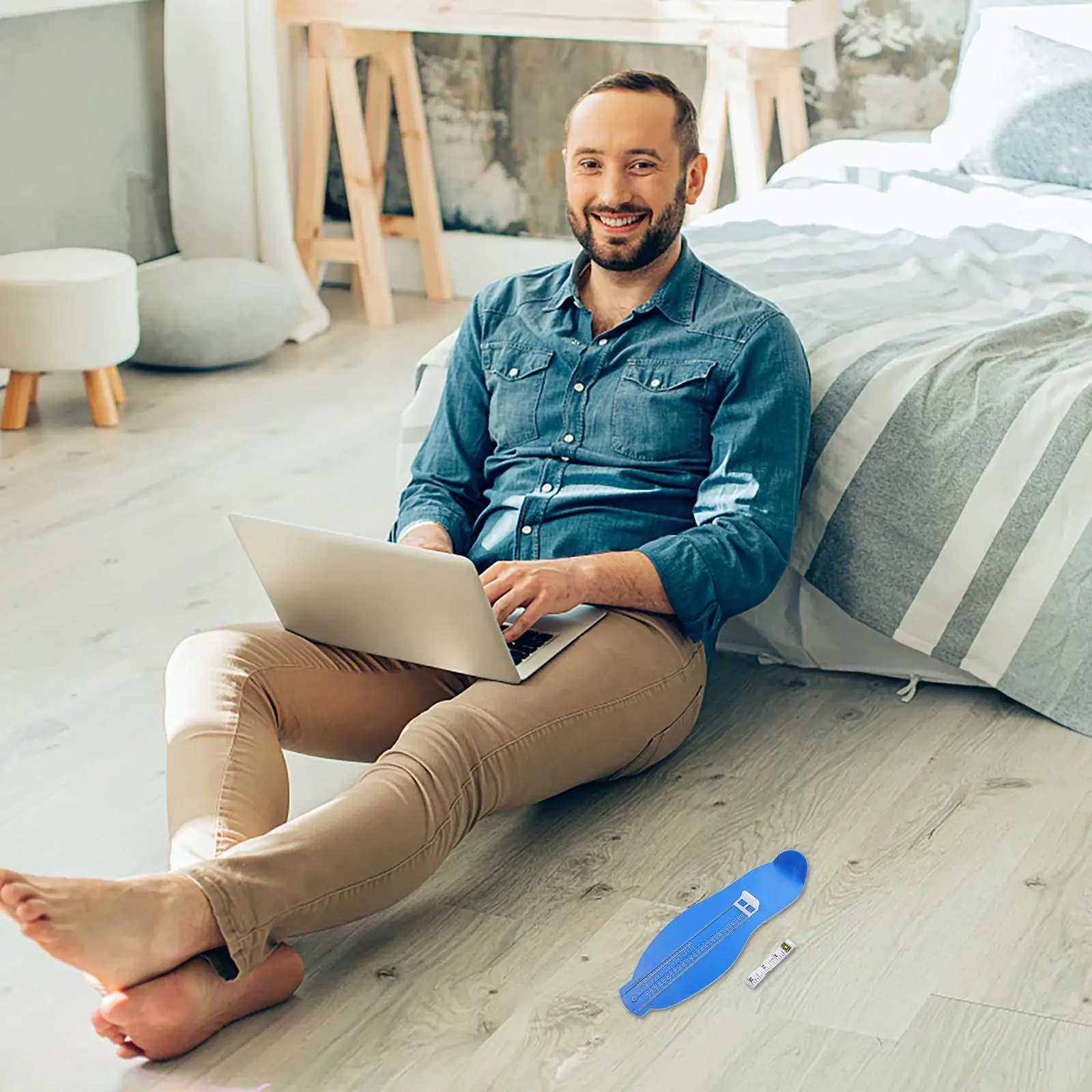 Foot Measuring Device Adult Feet Length Gauge Ruler Size Chart Practical Lightweight Accurate Measurements