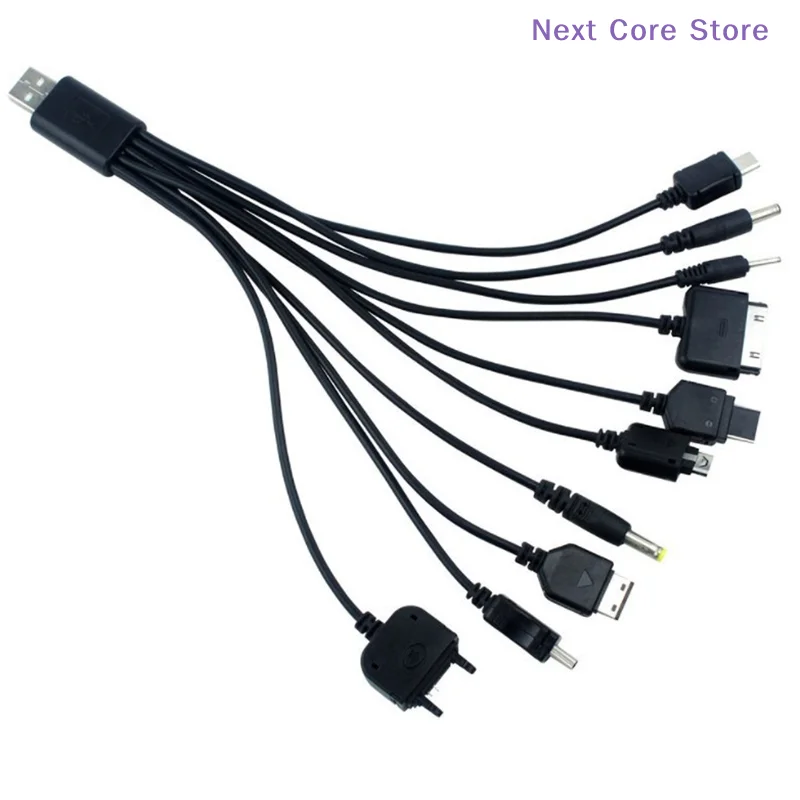 [NC]Multi Pin Cable Charger USB Adapter Cable Data Wire Cord 10 In 1 Multifunction USB Data Transfer Cable Universal[NC]