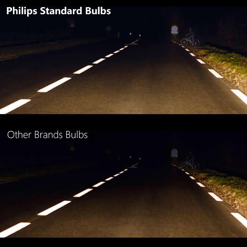 1X Philips H4 H7 H11 Vision Original Car Head Light H1 H3 H8 H9 9005 9006 HB3 HB4 3200K Auto Standard Lamp Halogen Bulb, 1x