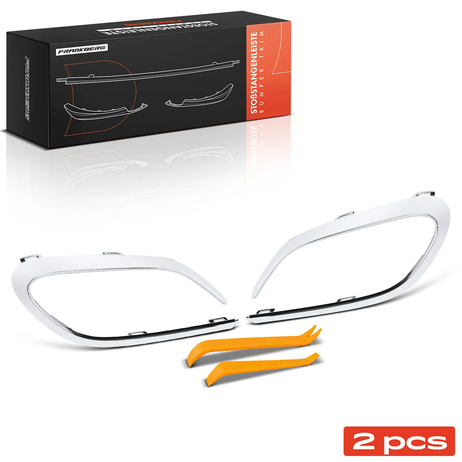 Frankberg 2x Trim Bumper Achterbumper Links Rechts voor Mercedes-Benz CLA250 W118 1188852102 1188852202