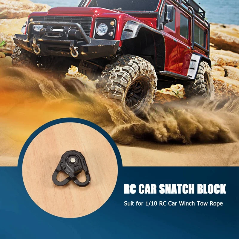 A21I-RC Car Metal Winch Tow Rope Snatch Block For 1:10 RC Crawler Axial SCX10 90046 Traxxas TRX4 D90 TF2 MST