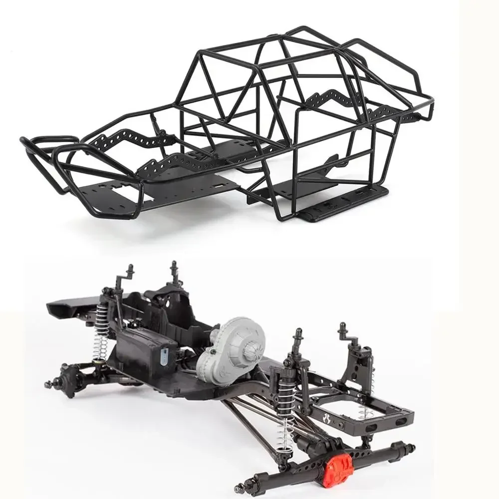 Full Tube Frame Metal Chassis Metal Body Roll Cage for 1/10 RC Crawler Truck Axial SCX10 II 90046 90047