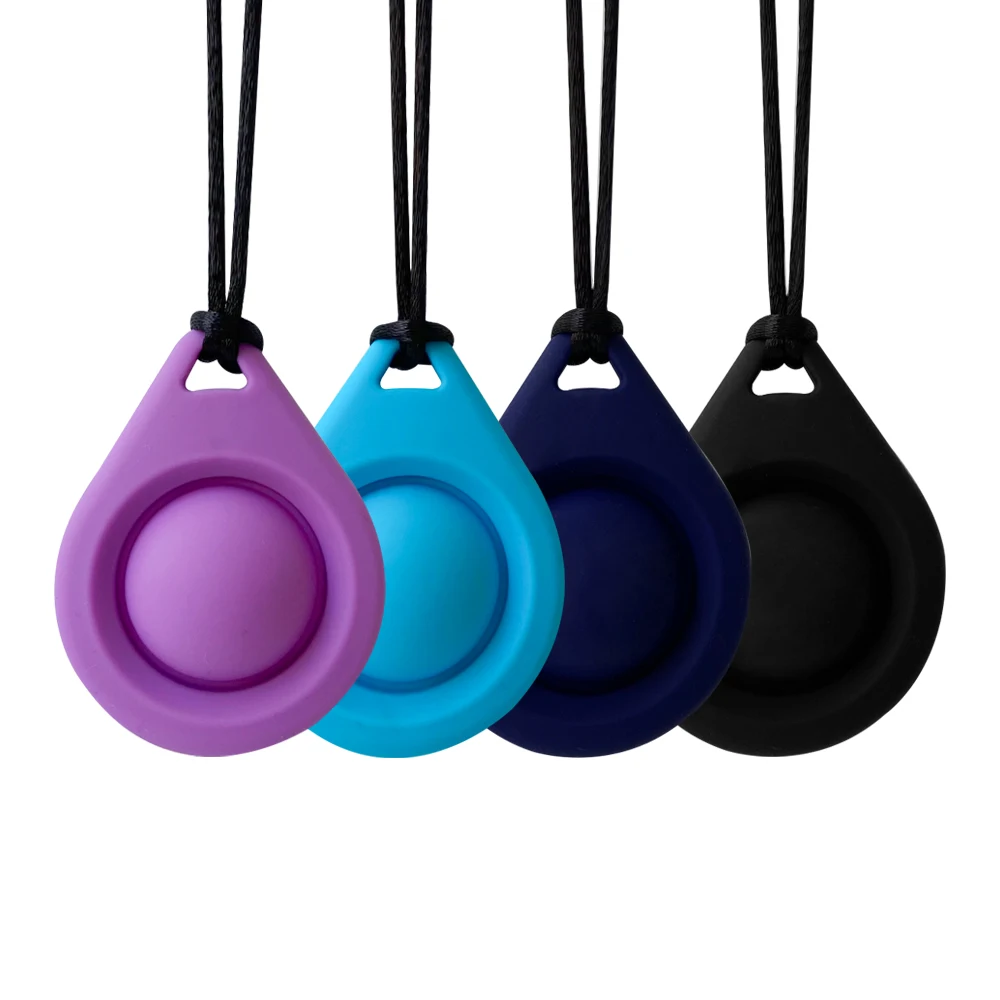 

1/4 шт. силиконовые круглые прорезыватели-грызунки для снятия стресса, для младенцев, игрушка для прорезывания зубов, сенсорное ожерелье-грызунок, для снятия тревоги и при аутизме