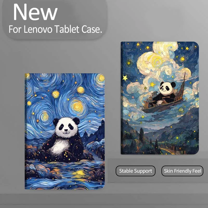 

Cute Panda Starry Sky For Xiaoxin Lenovo Tab Pad K11 K10 M10 P11 3rd Plus Pro Legion Y700 Y900 Gen4 2 Tablet Case Gift