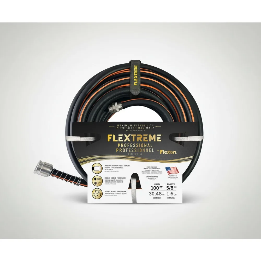 

Heavy-Duty 5/8" x 100ft Garden Hose – Kink-Resistant, All-Weather Flexible for Lawn & Garden Watering