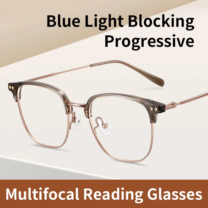 

Progressive Multifocal Reading Glasses for Women Anti Blue Ray Anti-fatigue Presbyopia Eyeglasses Near Far Sight Spectacles