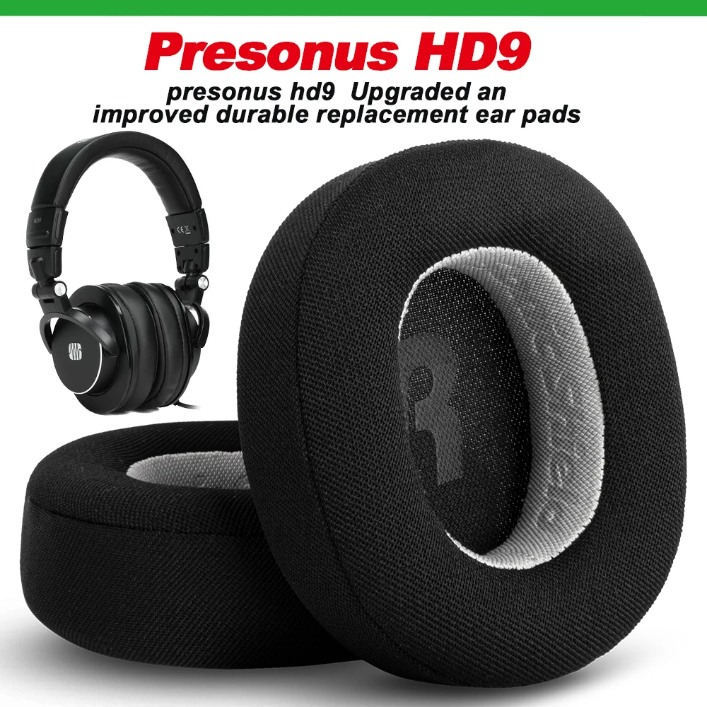 Almohadillas para auriculares Presonus HD9, almohadillas de repuesto, orejeras de malla, cubiertas de memoria, esponja de proteína