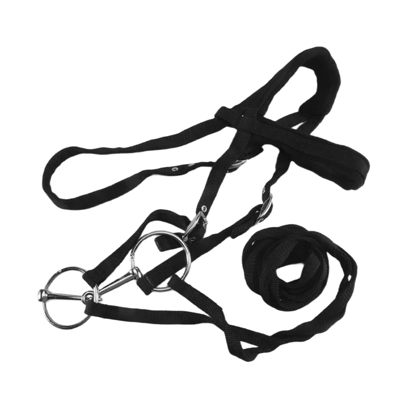 Adjustable Horse Riding Equipment Halter Horse Bridle With Bit And Rein Belt For Horse Equestrian Accessories Soft Thicken Large
