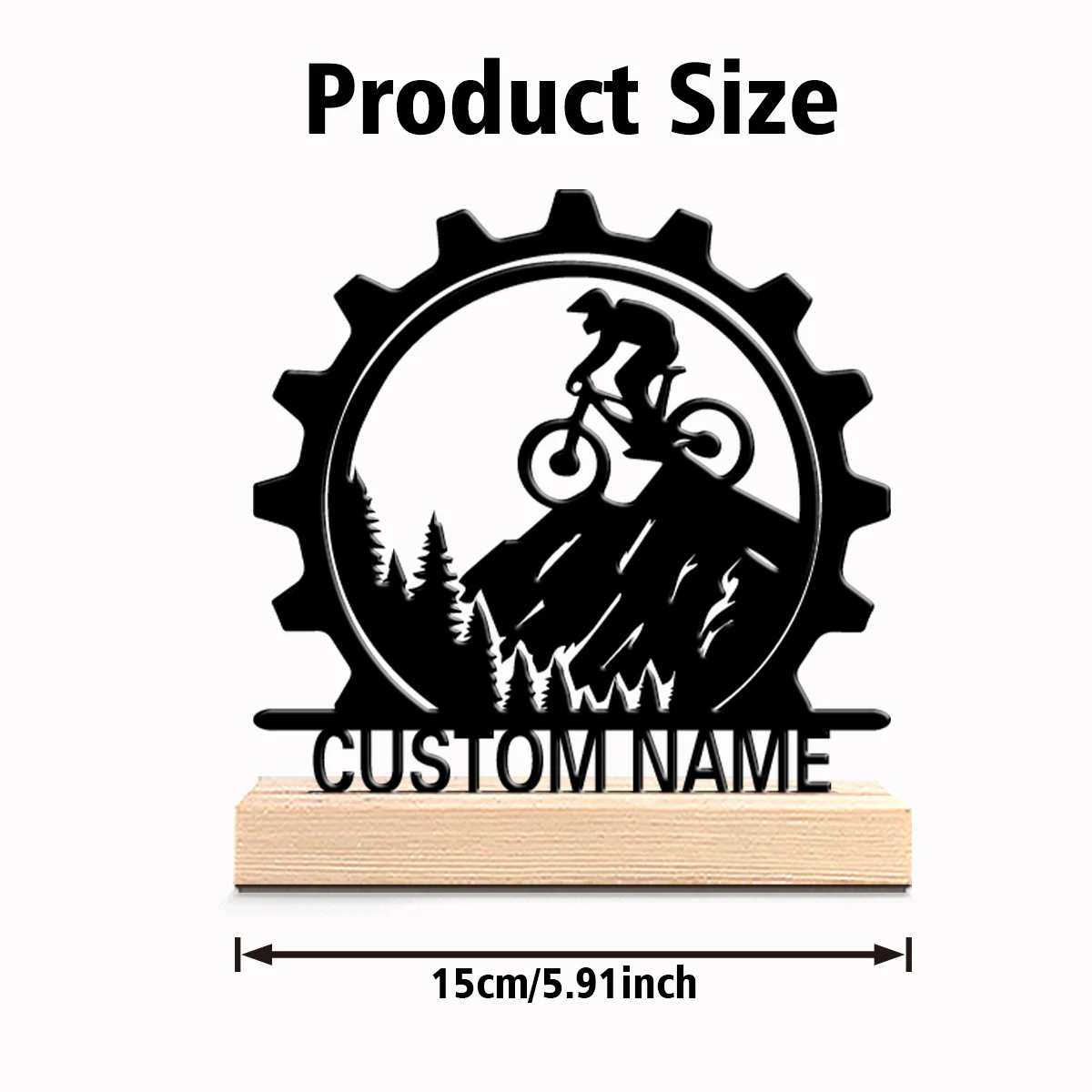 1pc Beauty Personalized Custom bicycle Metal Statues Artist’s Gift with Wooden Base Perfect for Painters Studios Creative Spaces