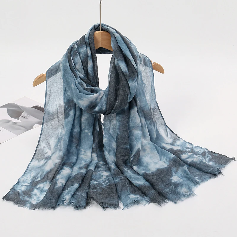 

Watercolor Impression lady Hijab Female Bohemian Soft islam Bouadan Muslim Hijabs Foulard Femme Shawl Envelopment Scarf