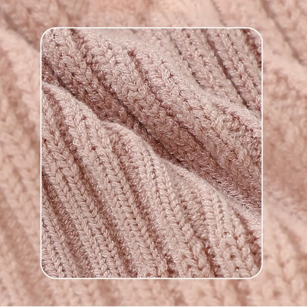 

Cute Neck Warm Beanies Windproof Collar Balaclavas Kid Earmuffs Caps Scarf Integrated Pullover Cap Cold Weather