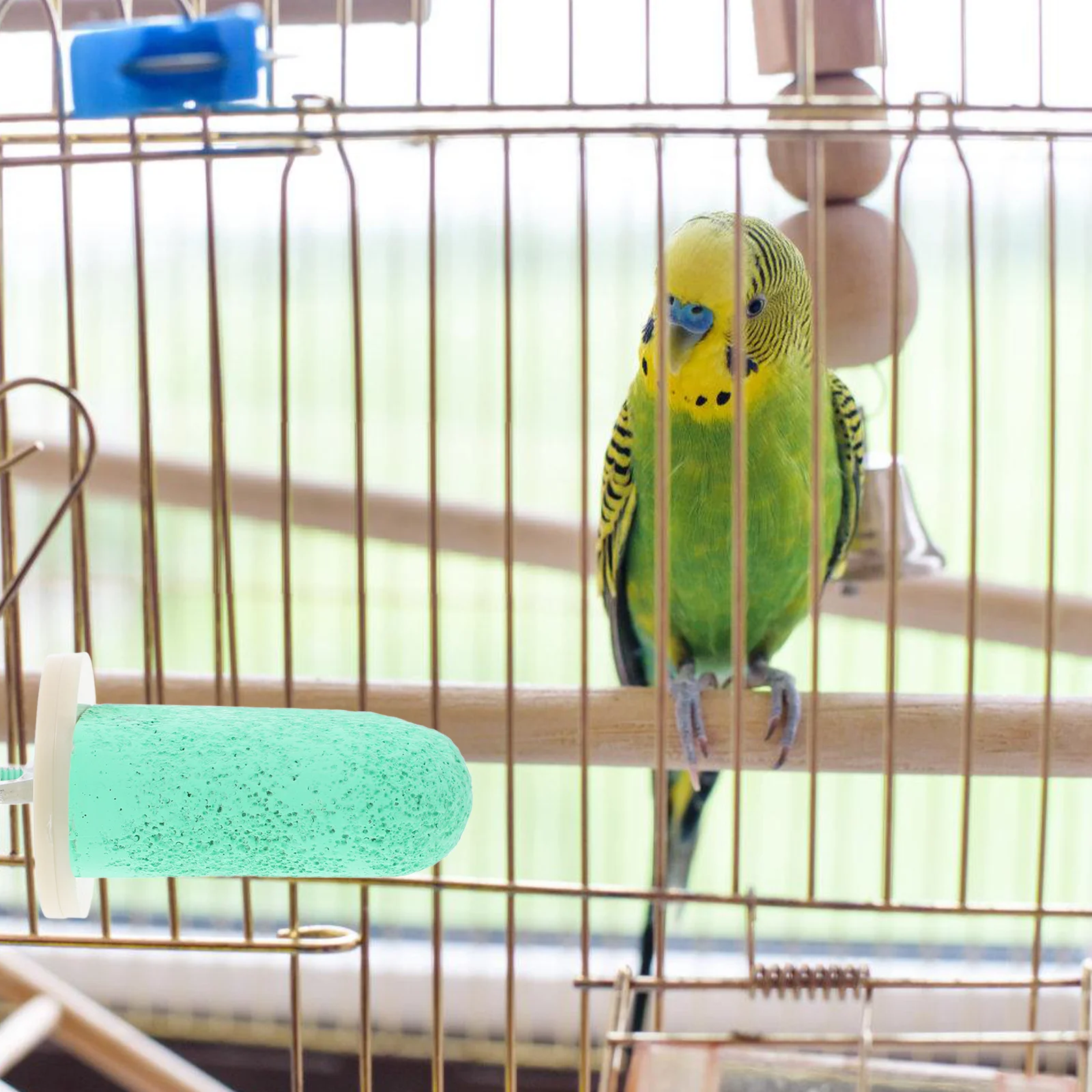 

Bird Perch Stand Pumice Grinding Claw Multi-Functional Cage Accessory For Parrots Hamsters Squirrels Perch Play Bird Cage