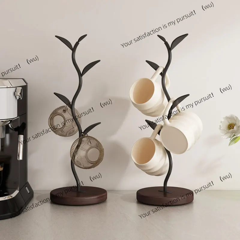 Retro creative tree cup holder household living room decoration upside down teacup storage rack entrance key storage handicrafts