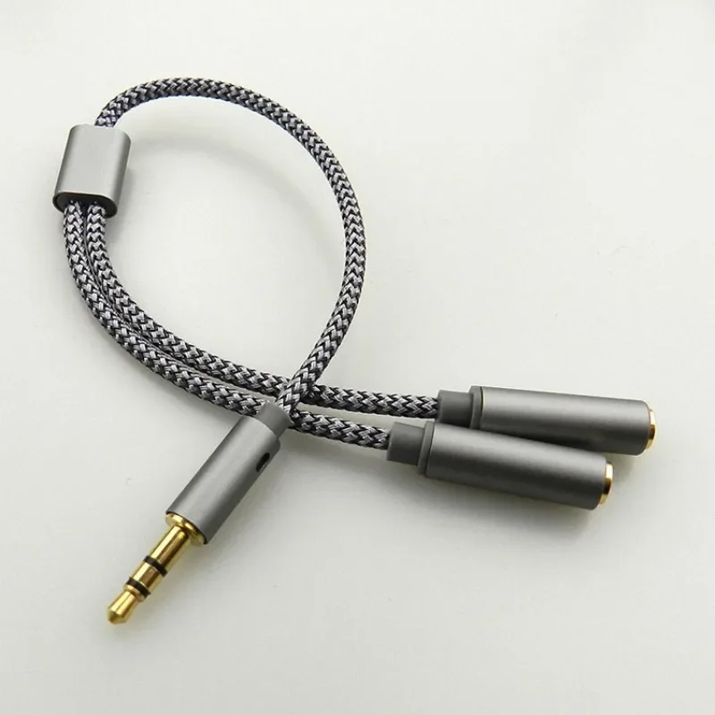 3.5mm Audio Splitter 1 Male To 2 Female Stereo Adapter Dual Headphone Earphone Sharing Connector Y Jack Accessory