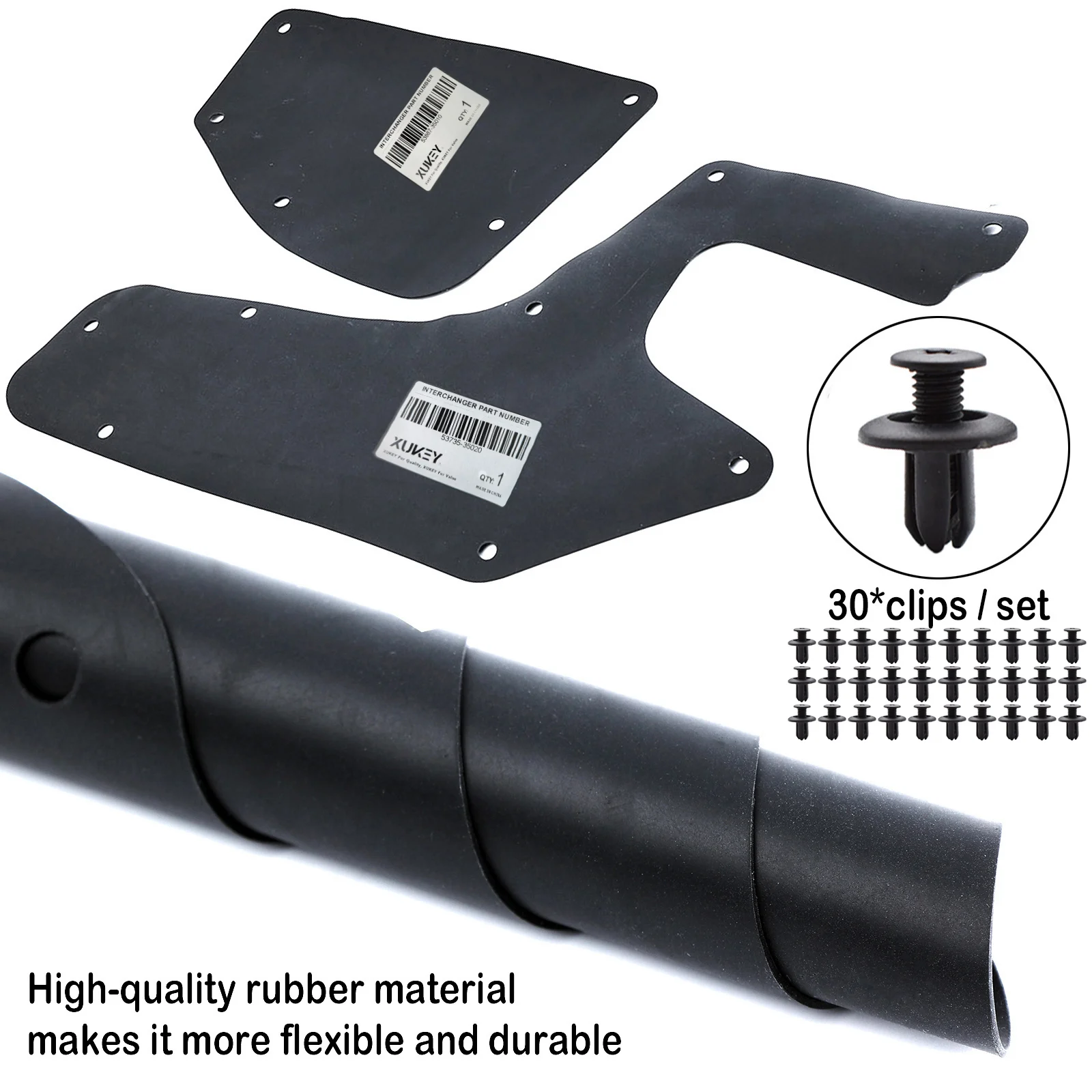 5pc For Toyota 4Runner N180 3rd gen Hilux Surf SW4 1996-2002 Rubber Splash Shields Inner Fender Liner Apron Seals Guards & Clips