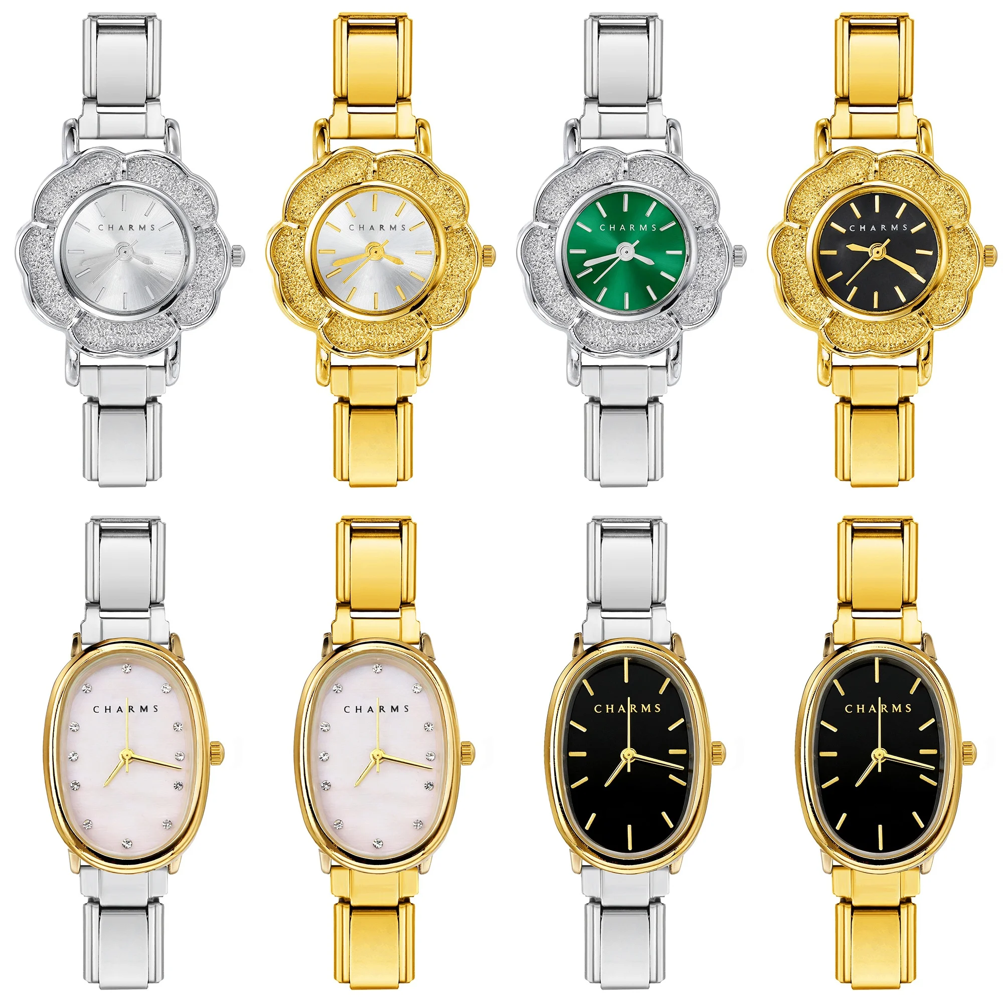 Jewelry Watches Men - ساعة يد أنيقة بتصميم بيضاوي مزين
