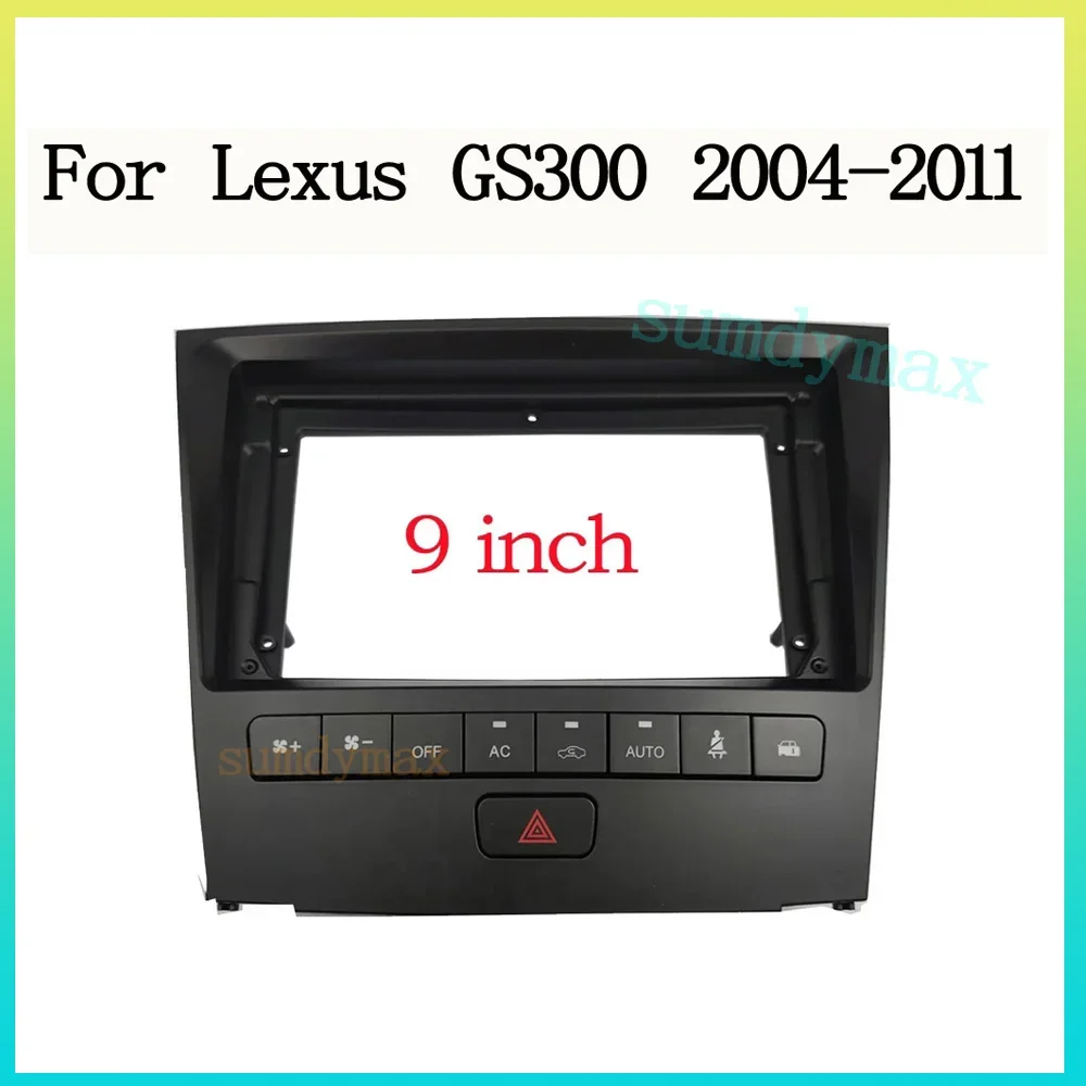 9 inch Car Radio Fascia for Lexus GS GS300 350 400 430 450H 460 DVD Stereo Frame Plate Adapter Mounting Dash