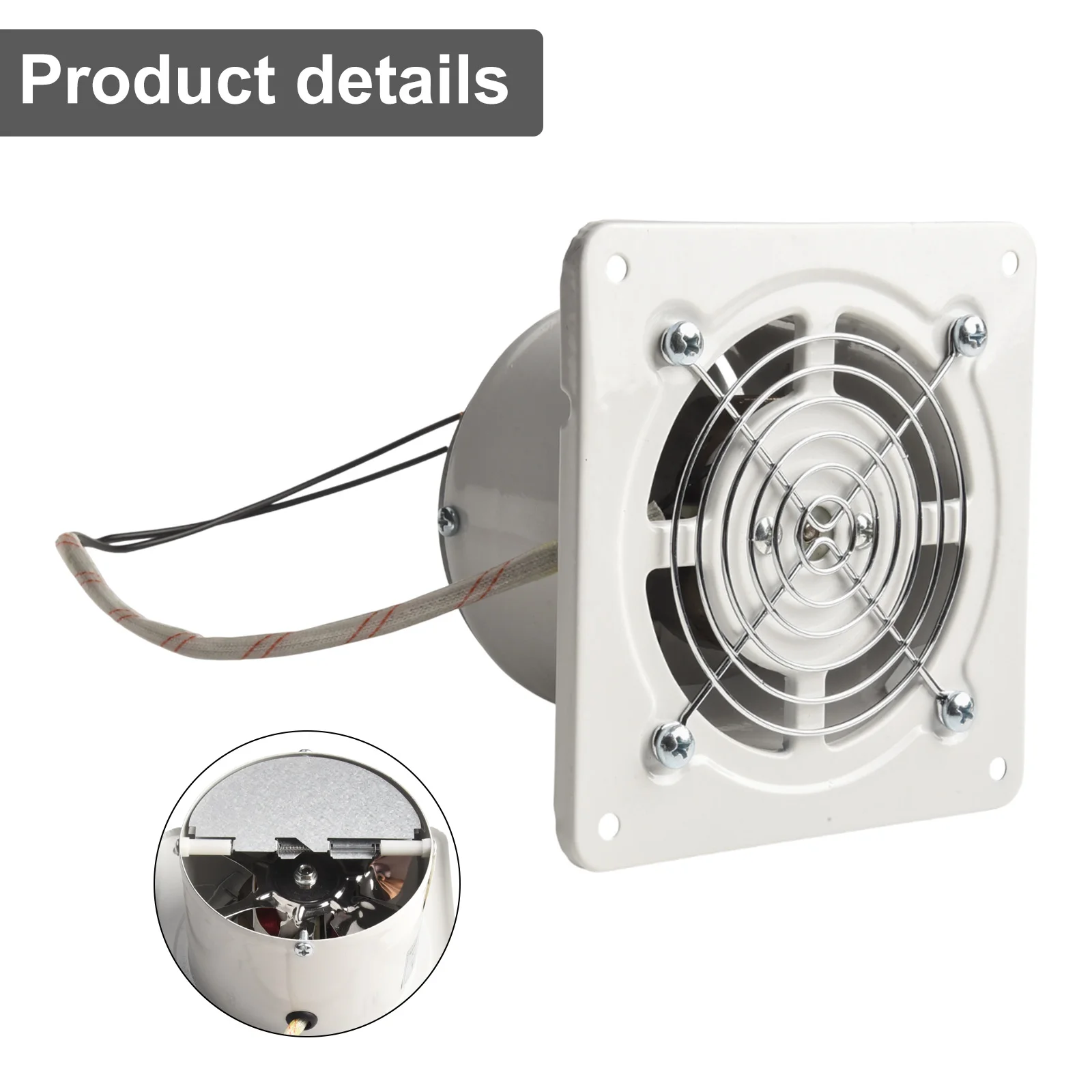 Kipas Knalpot 4 Inci Kipas Ventilasi Kamar Mandi Kipas Knalpot Ventilasi Udara Kamar Mandi Toilet Dapur 25W Kipas Ventilasi Kipas Knalpot