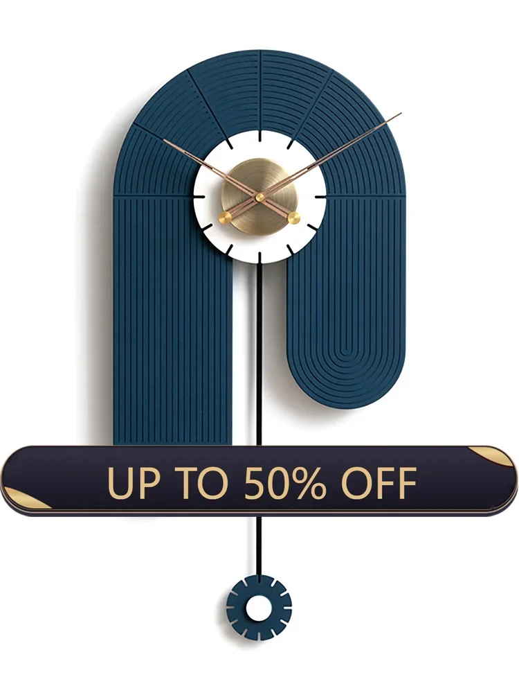 Large Pendulum Clock Wood Wall Clock Modern Design Creative Silent Watches Mechanism Metal Living Room Decoration Gift Ideas