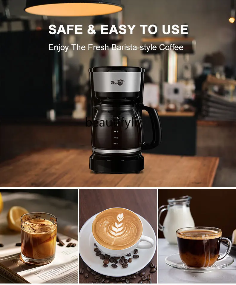 ماكينة صنع القهوة الأمريكية الصغيرة متعددة الوظائف سعة 1.8 لتر