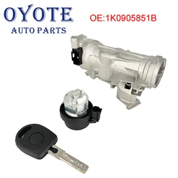 OYOTE 1K0905851 1K0905851B Ignition Starter Switch Steering Lock With Key For VW Golf MK6 Caddy Passat Touran For TT A3