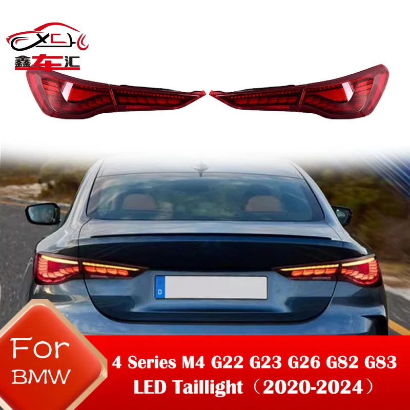 

Car Taillight For BMW 4 Series G22 G23 G26 G82 G83 Tail Light Assembly 2020-2024 Modified LED Dragon Scale Running Lights