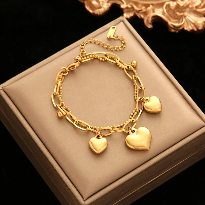 EILIECK 316L Edelstahl Gold Farbe Seestern Mond Sterne Charm Armband Für Frauen Neue Trendy Handgelenk Kette Schmuck Geschenk Party