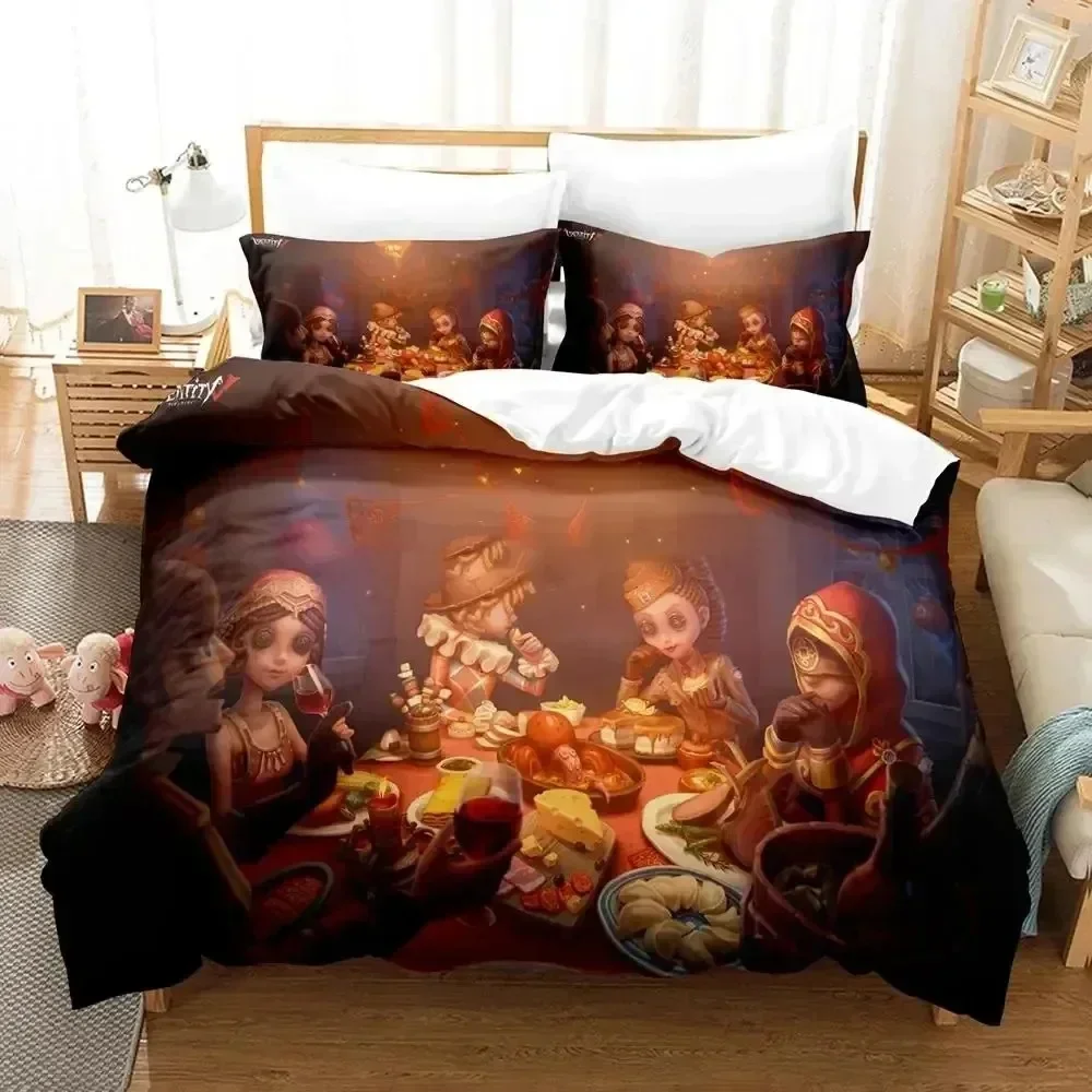 Luxury New 3D Print Anime Game Identity V Bedding Set Duvet Cover Bed Set Quilt Cover Pillowcase Queen Boys Adult Bedding Set