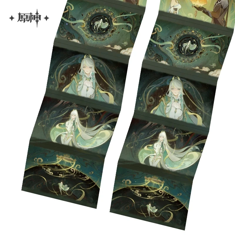 Genshin Impact Official Cosplay Moon Among the Clouds Series Liyue Theme Mini Books Fridge magnet Surroundings Christmas Gifts 2