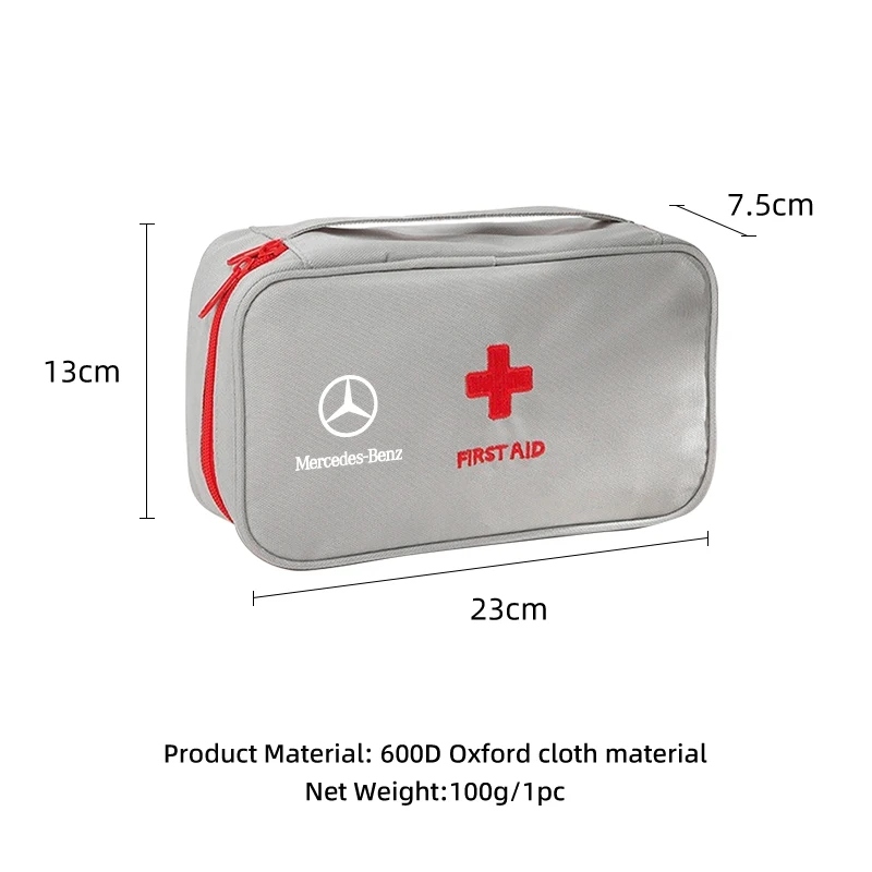 الإسعافات الأولية الطب حقيبة التخزين في الهواء الطلق المنزل السفر طقم طبي لمرسيدس بنز AMG A C E S الفئة W201 W210 C180 C200 C260 C300 #6