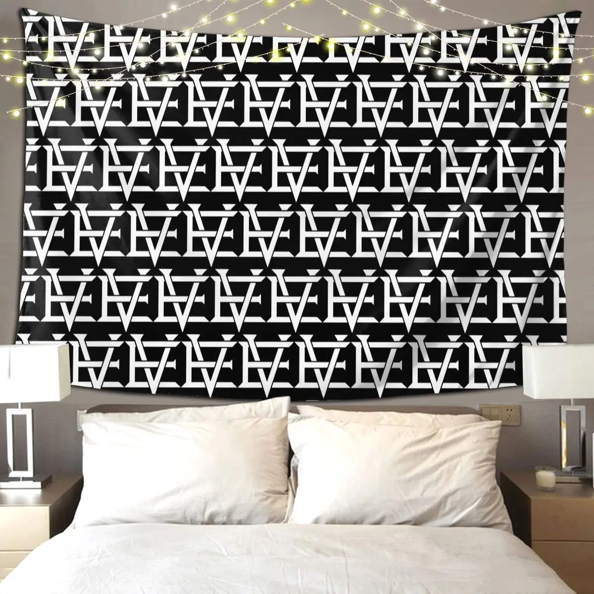 

Evnne Kpop Hd Logo Tapestry Funny Wall Hanging Aesthetic Home Decoration Tapestries for Living Room Bedroom Dorm Room