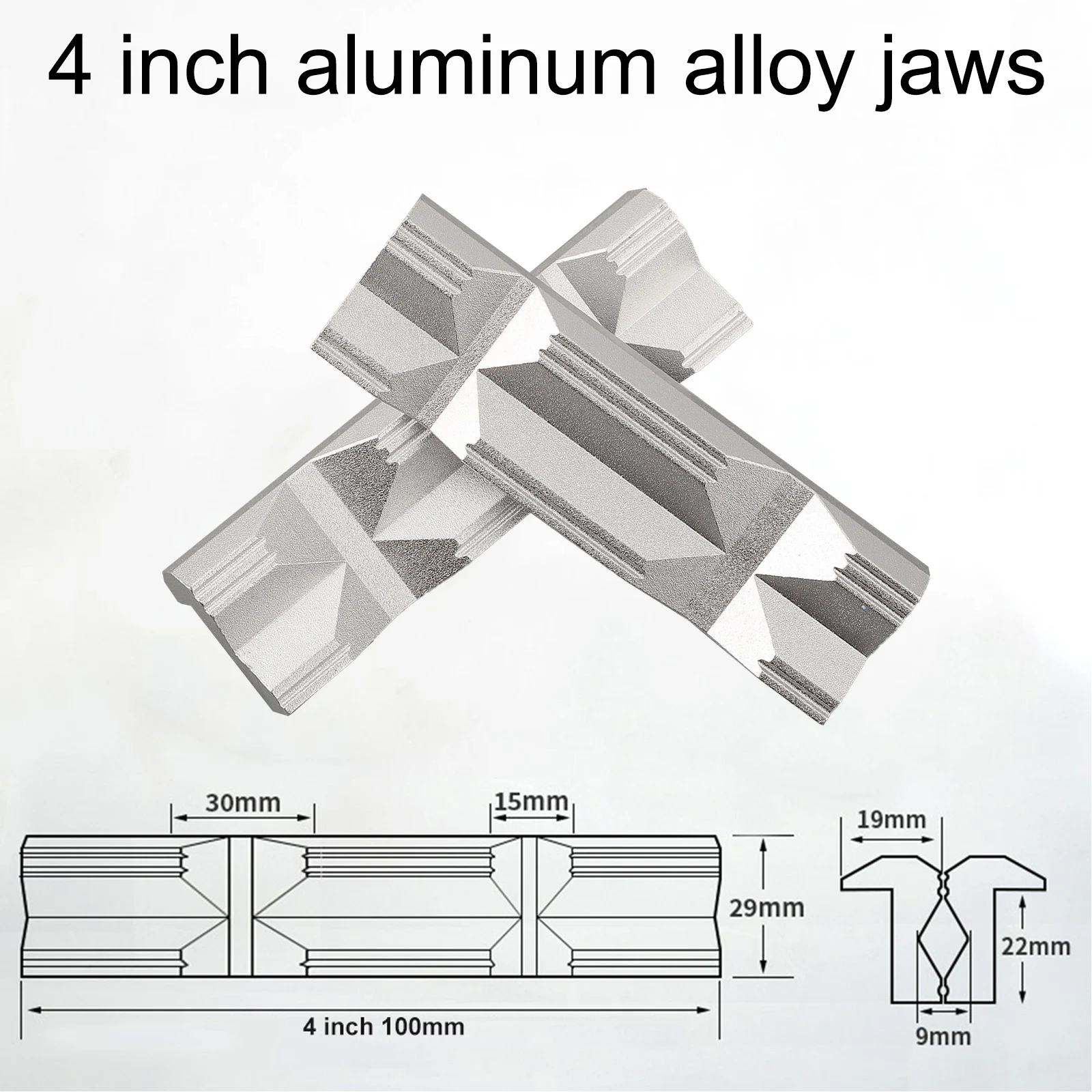 1 par de tornillo de banco de acero de fresado CNC, accesorio de mandíbula dura, mandíbula tipo V, aleación de aluminio, clip en V de 4 "o 8", 4 pulgadas, 5 pulgadas, 6 pulgadas, 8 pulgadas