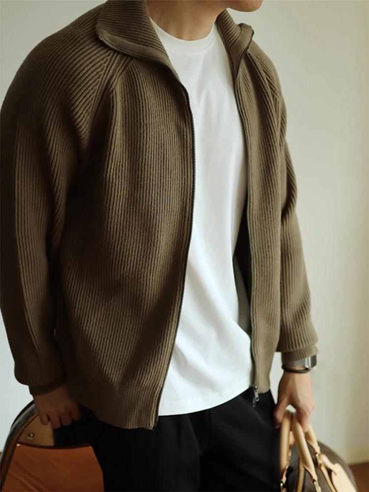 الخريف والشتاء الدافئة محبوك سستة Jaet للرجال عارضة خفيفة الوزن المفتوحة سترة Sle المضادة للكرة سهلة الرعاية ular أعلى #2