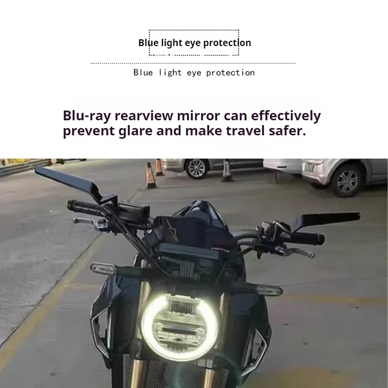 

For Benelli TRK702 TRK502 modified fixed wing rearview mirror combat blue light reflector motorcycle accessories