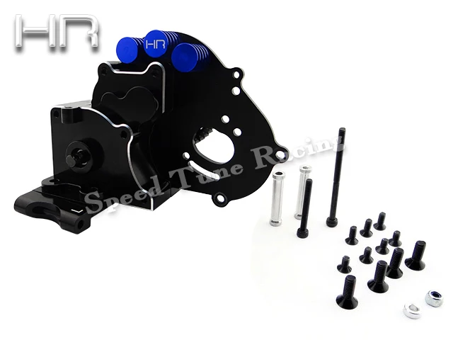 Hot Racing Aluminum gearbox set with aluminum motor plate and arm mount for Traxxas Bandit Rustler 2wd Stampe