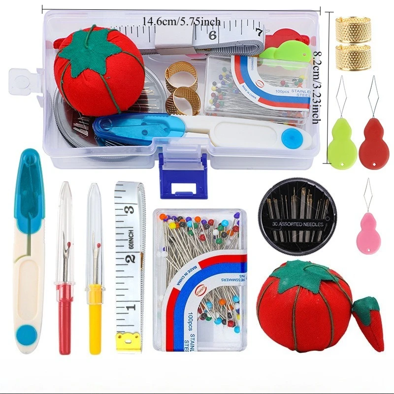 مجموعة وسائد دبوس الخياطة مع مقص التماس وشريط القياس للخياطة اليدوية مجموعة إكسسوارات يدوية الصنع #3