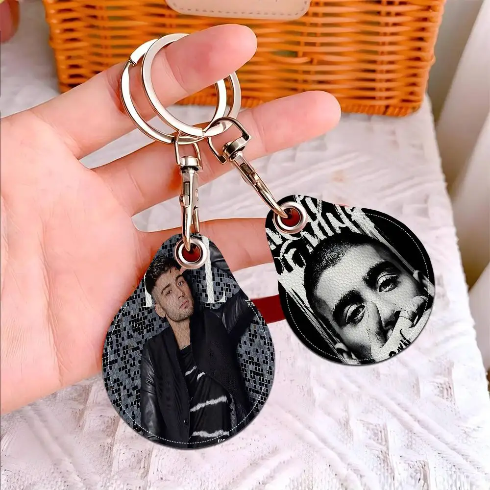 Singer Z-Zayn M-Malik Creative Cartoon Pattern Sensitive Access Card Protective Sleeve Keychain Fashion Decorative Pendant