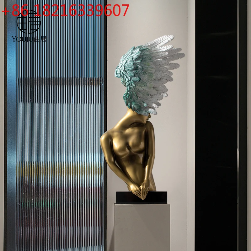 

Art figures, sculpture ornaments, angel designers, floor-to-ceiling soft decoration, model room, hotel lobby